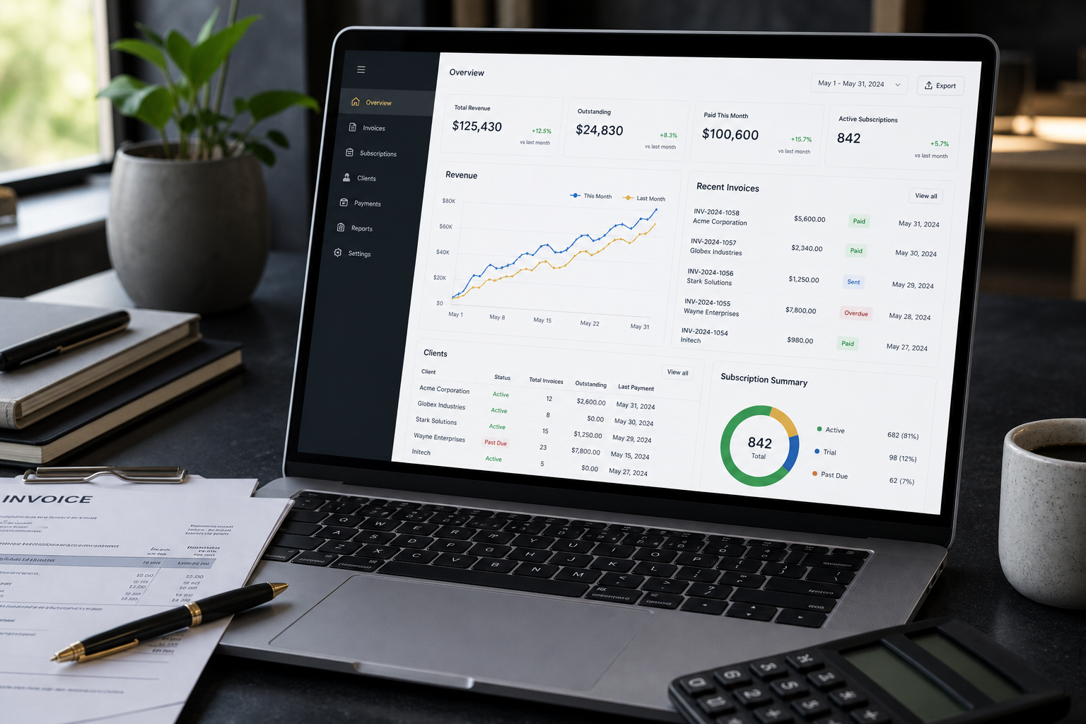 LedgerPro finance and invoice portal case study preview | CoreTechSoft