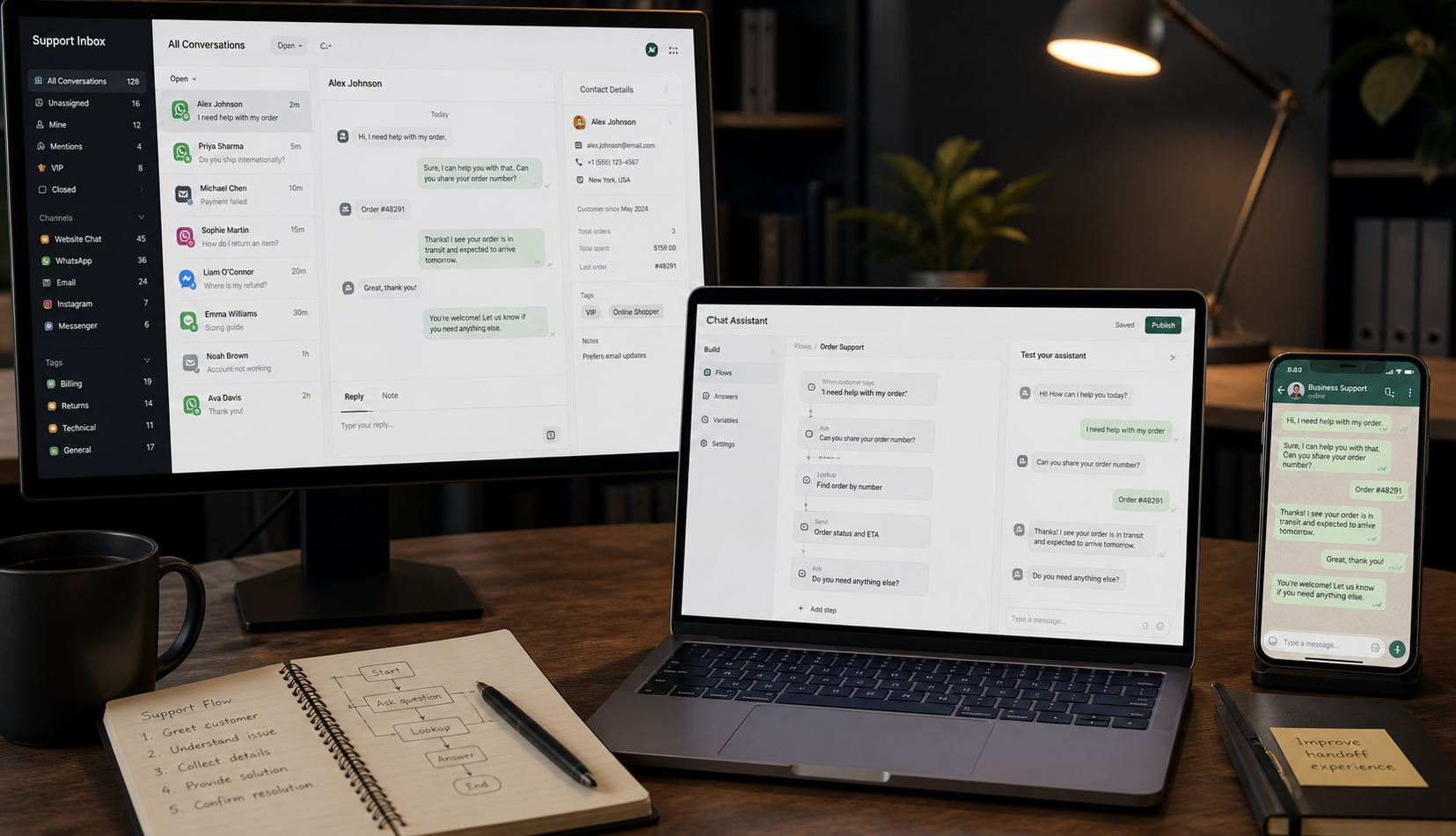 AI chatbot development service preview for lead automation | CoreTechSoft