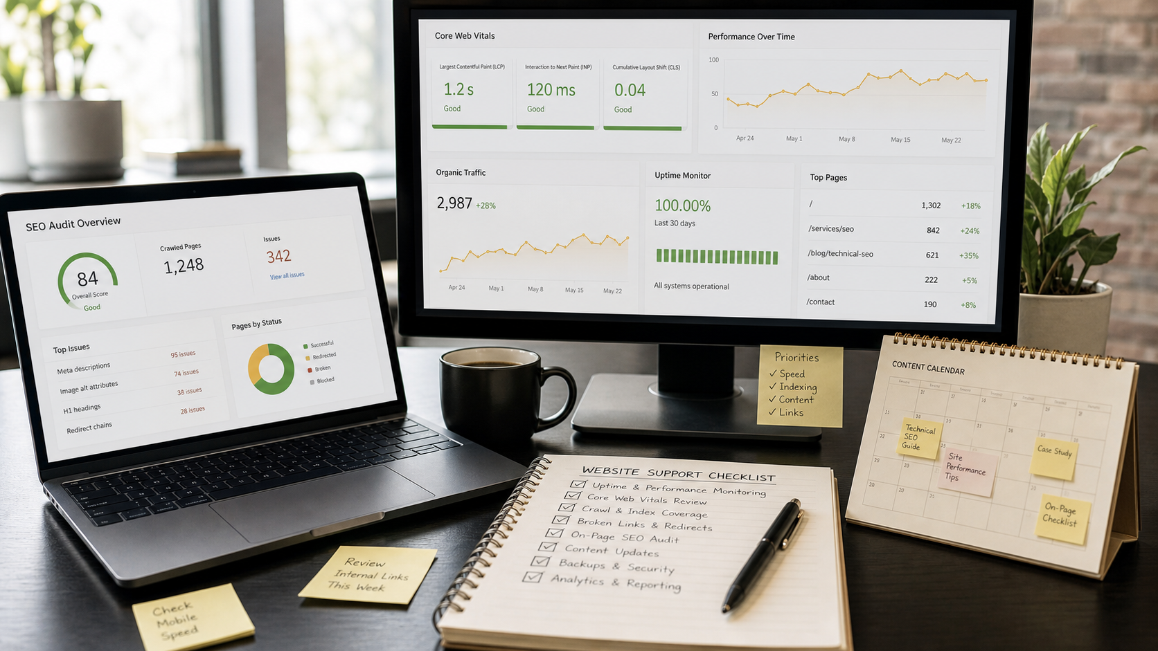 Technical SEO and website support service preview | CoreTechSoft
